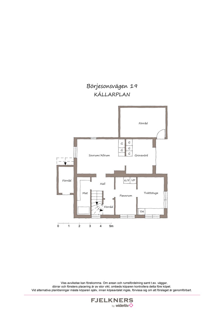 Planlösning från Börjesonsvägen 19, Såld i Bromma - Södra Ängby, Stockholm