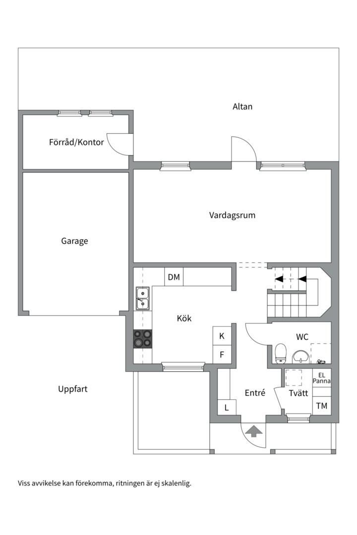 Planlösning från Talgoxevägen 14, Såld i Ösbydalen, Värmdö