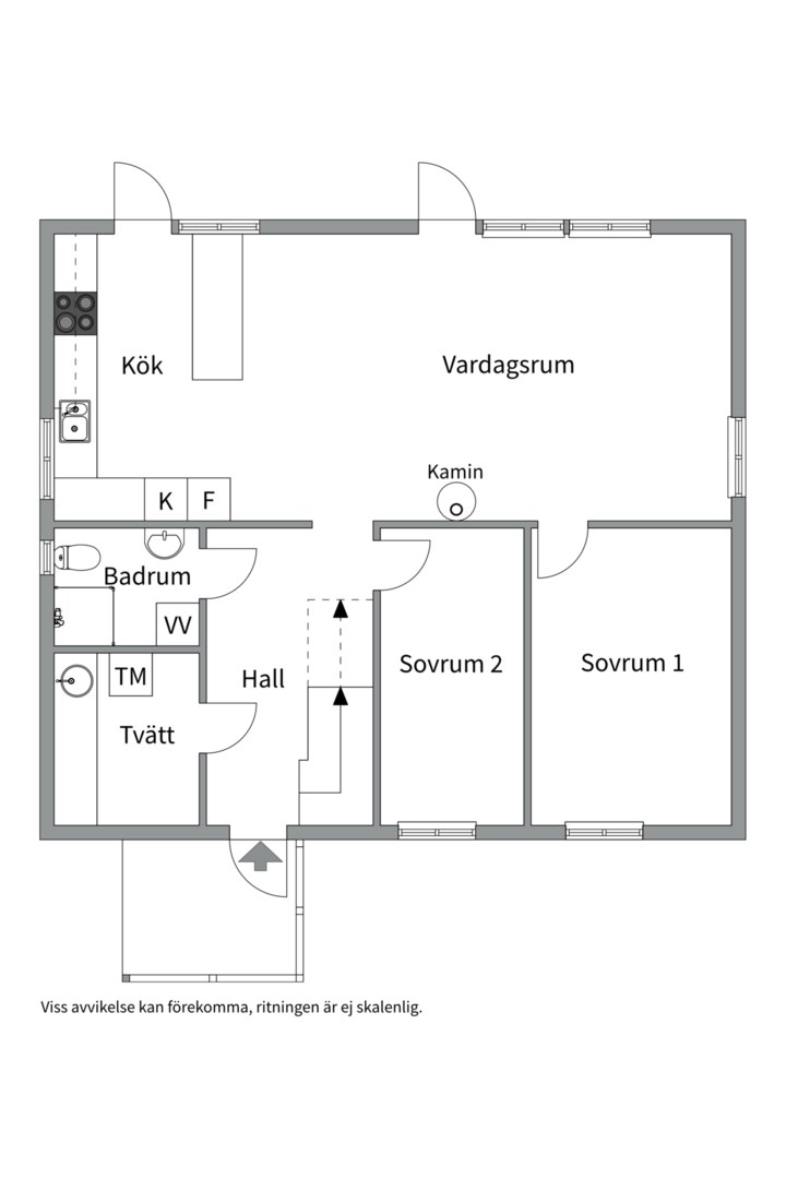 Planlösning från Blomstervägen 11, Till salu i Östhammar, Östhammar