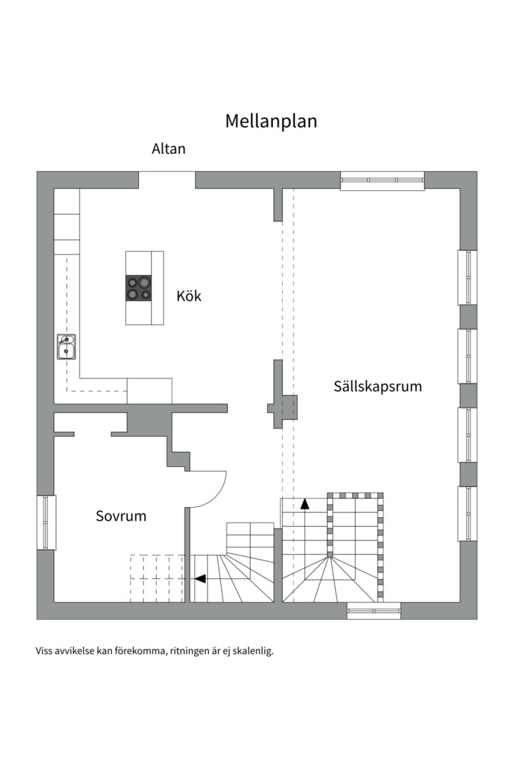 Planlösning från Hjärtats väg 5, Till salu i Södra Lännersta, Nacka