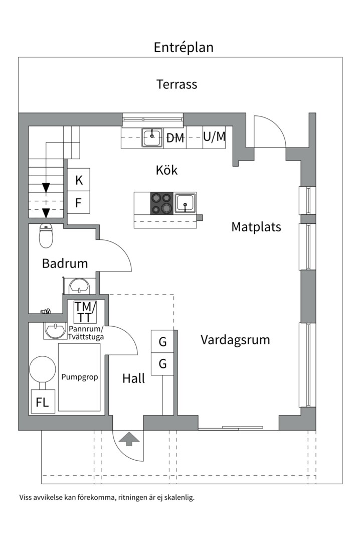 Planlösning från Marinstadsvägen 21B, Till salu i Marinstaden, Nacka
