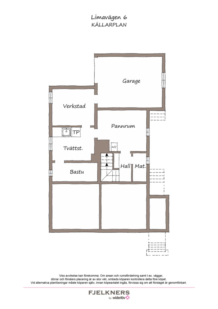 Planlösning från Limavägen 6, Till salu i Bromma - Nockeby, Stockholm