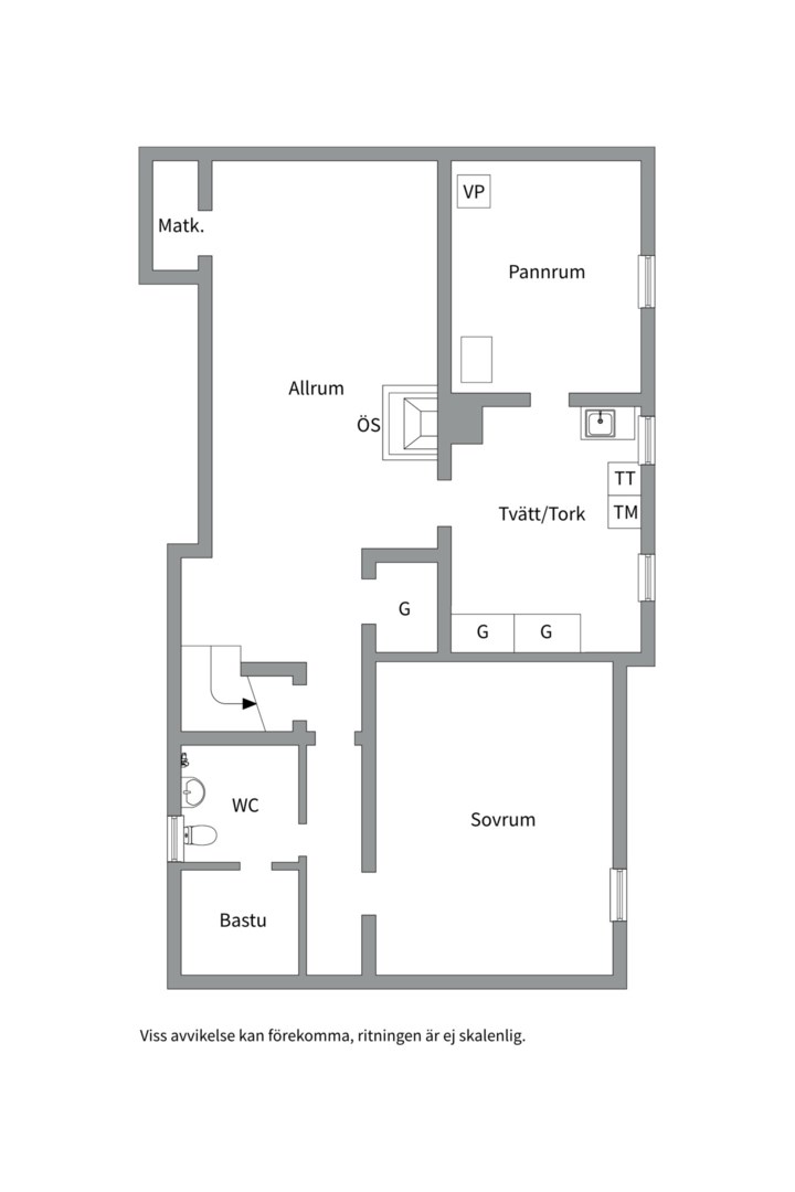 Planlösning från Enbärsgränd 11, Till salu i Björklinge, Uppsala