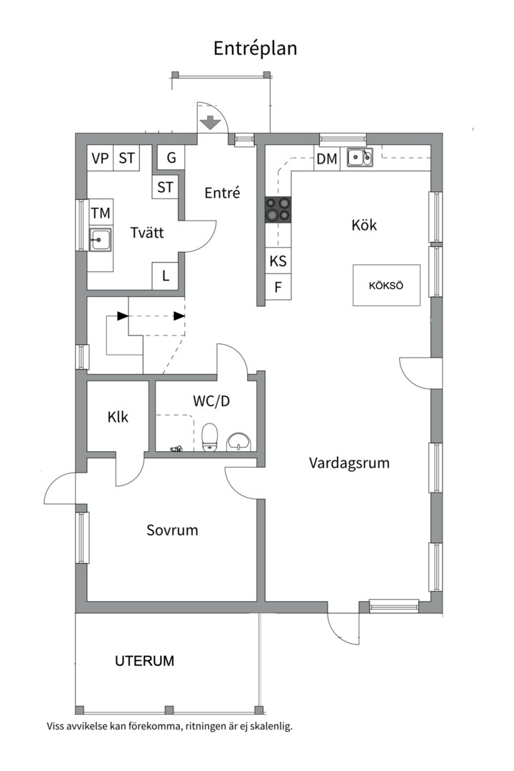 Planlösning från Boovägen 62, Till salu i Norra Lännersta, Nacka