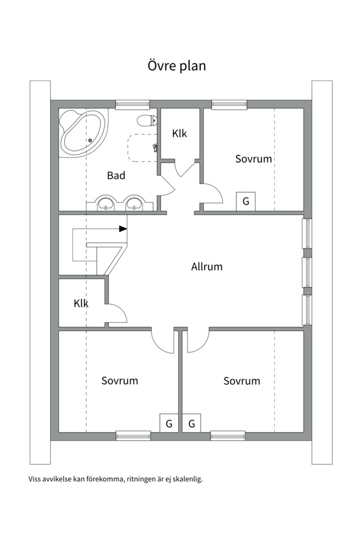Planlösning från Boovägen 62, Till salu i Norra Lännersta, Nacka