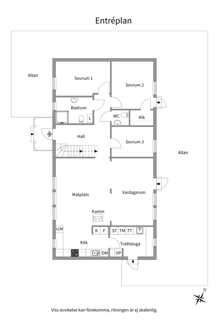 Planlösning från Hjälsta Grantorp 5, Såld i Örsundsbro, Enköping