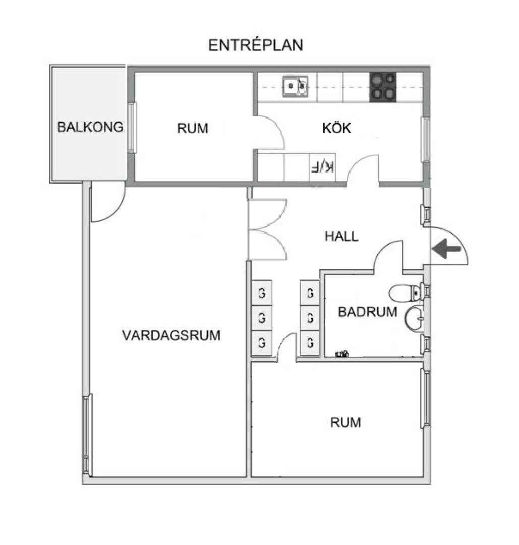 Planlösning från Bäckstigen 6, Såld i Gustavsberg - Lugnet/Björnkärret, Värmdö
