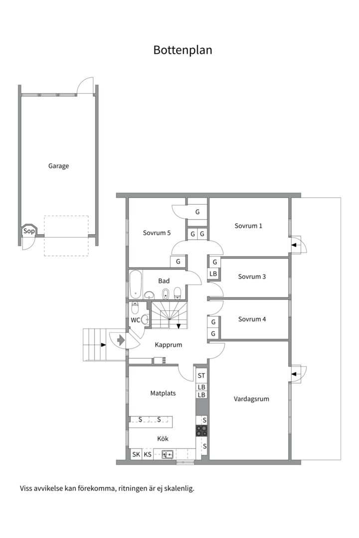 Planlösning från Lantmätarvägen 12, Kommande i Vänge, Uppsala
