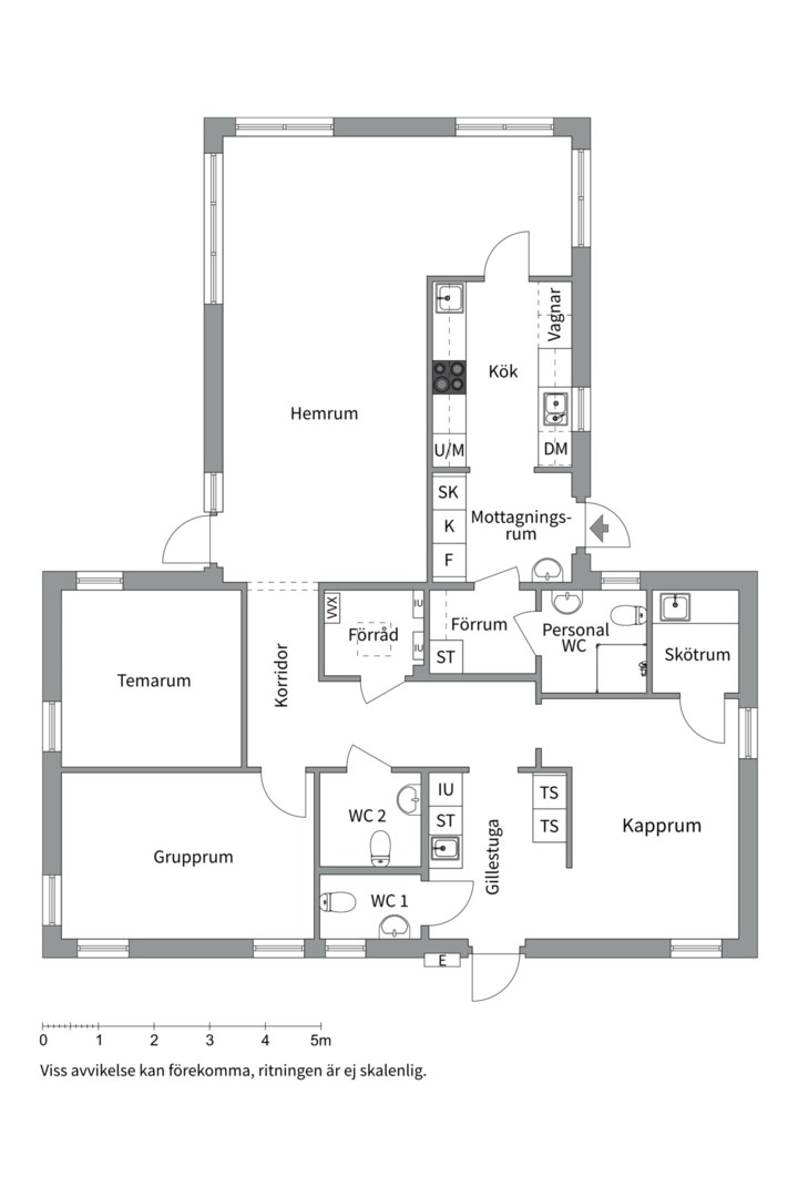 Planlösning från Lodjursvägen 7, Såld i Vreta, Uppsala