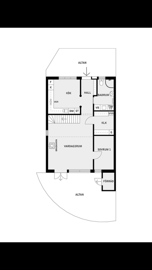 Planlösning från Manhemsvägen 20, Såld i Skuru, Nacka