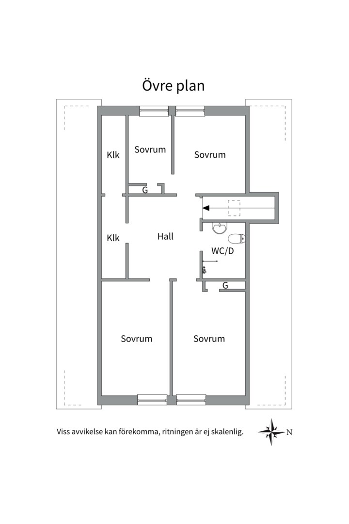 Planlösning från Diskusvägen 23, Till salu i Björklinge, Uppsala