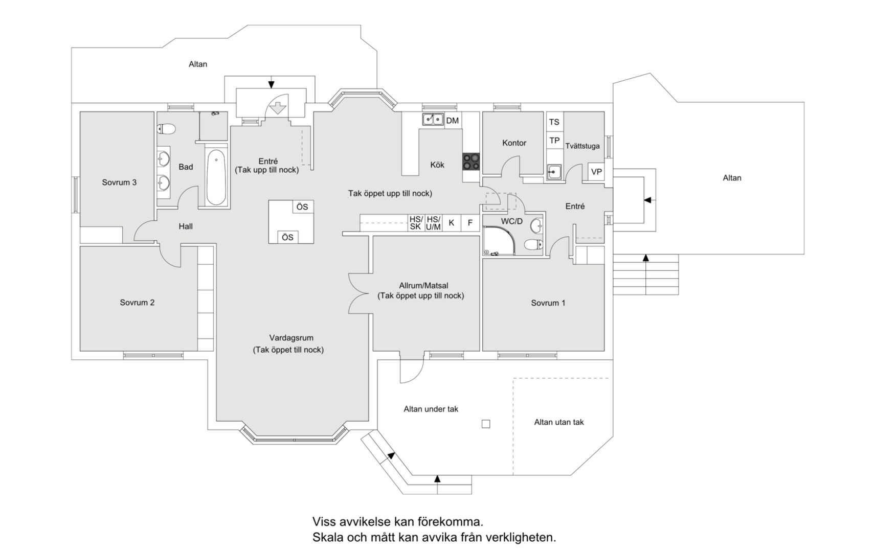 Planlösning från Vittravägen 8, Såld i Hasseludden, Nacka