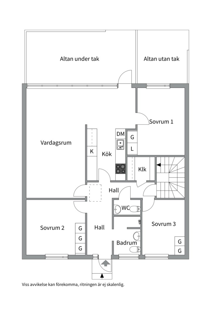 Planlösning från Arkitektvägen 46, Kommande i Vänge, Uppsala
