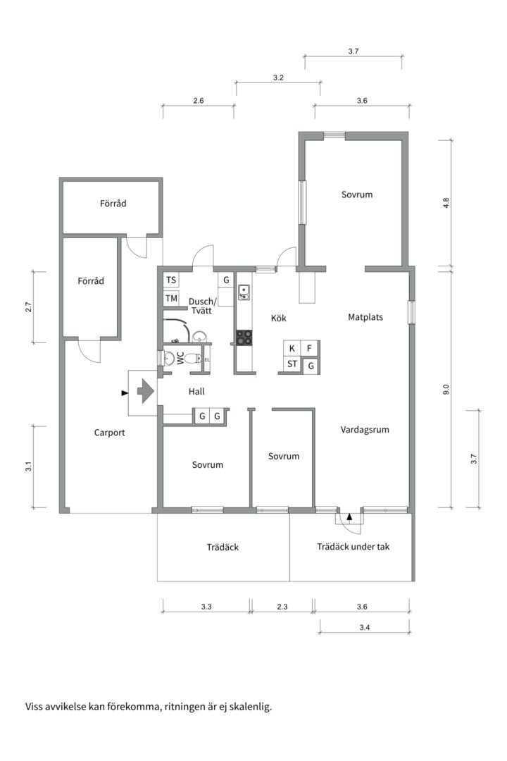 Planlösning från Startgatan 14, Till salu i Bärby Hage, Uppsala