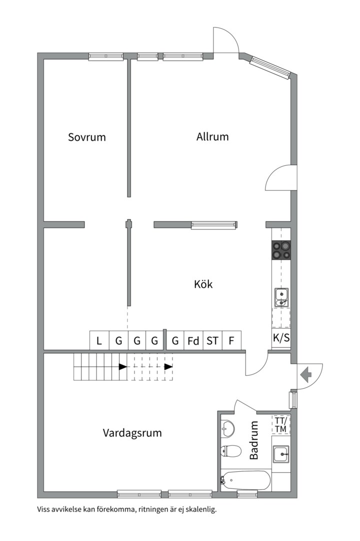 Planlösning från Stenhagsvägen 17, Kommande i Stenhagen, Uppsala