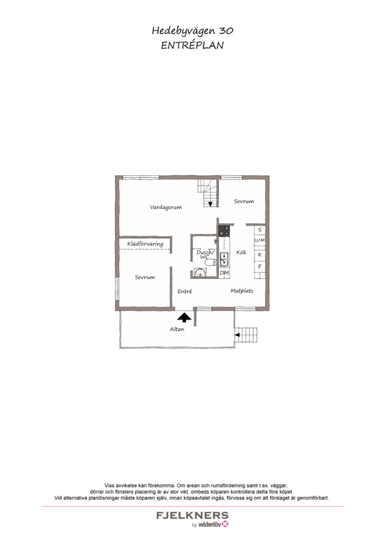 Planlösning från Hedebyvägen 30, Kommande i Bromma - Norra Ängby, Stockholm