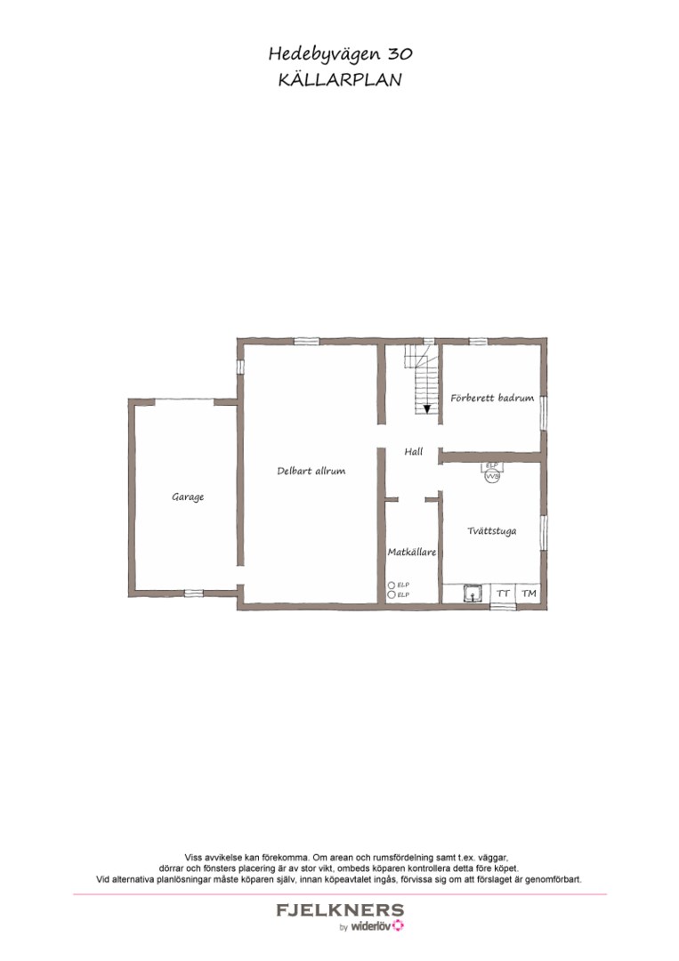Planlösning från Hedebyvägen 30, Kommande i Bromma - Norra Ängby, Stockholm