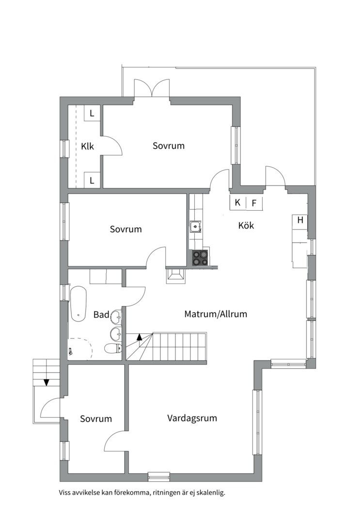 Planlösning från Sjöängsvägen 53A, Till salu i Björknäs, Nacka