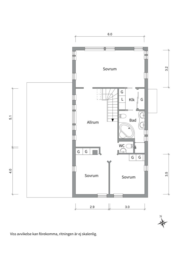 Planlösning från Hallkved 309, Såld i Hallkved, Uppsala