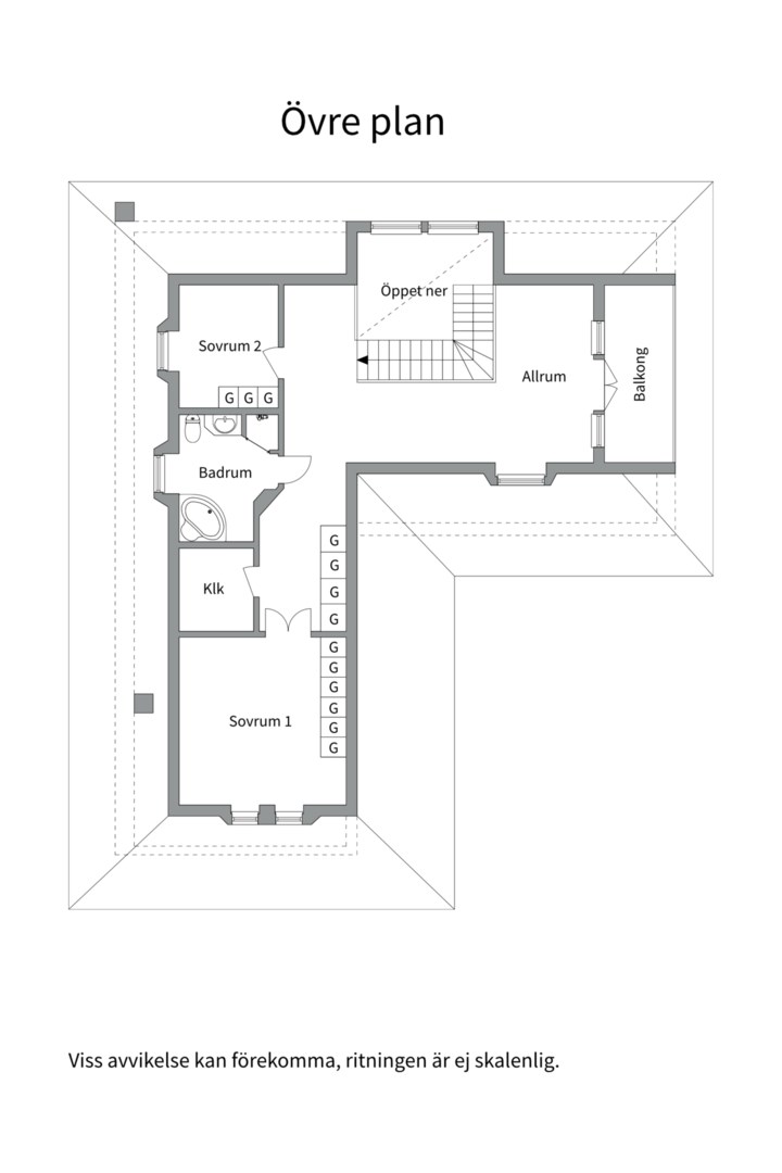Planlösning från Björnklostigen 42, Kommande i Herrviksnäs, Värmdö