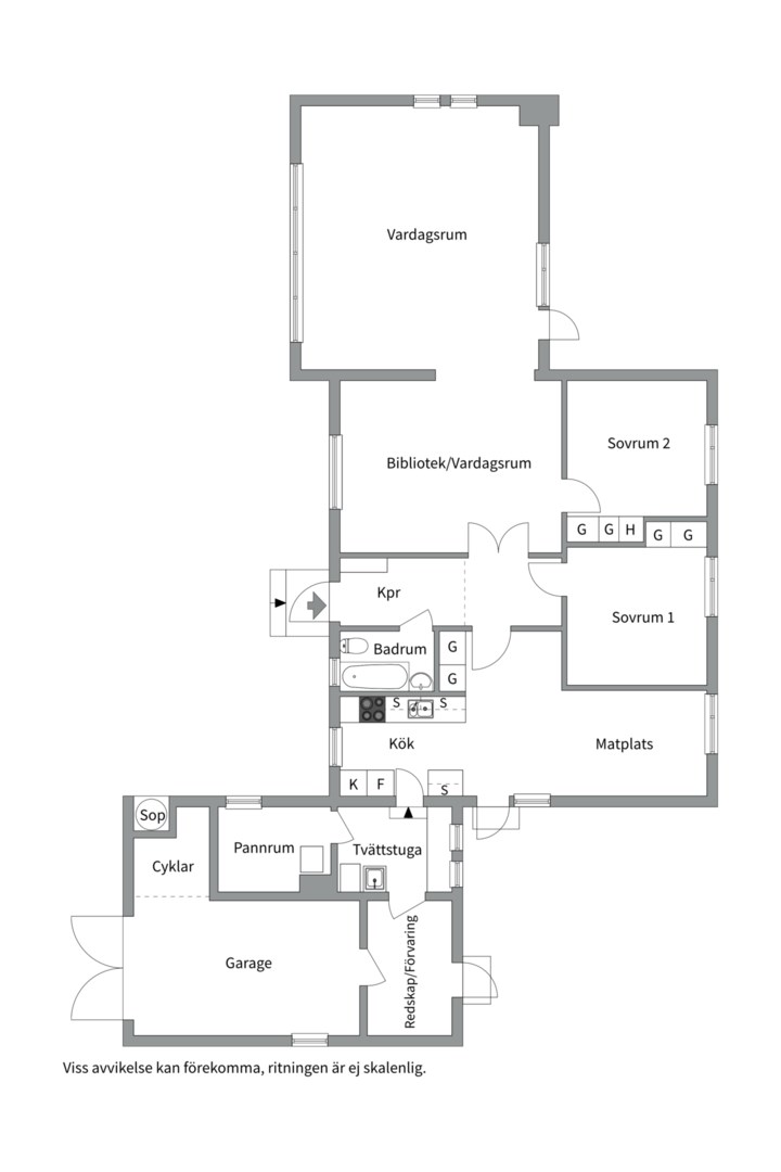 Planlösning från Edinsvägen 35, Såld i Ektorp, Nacka