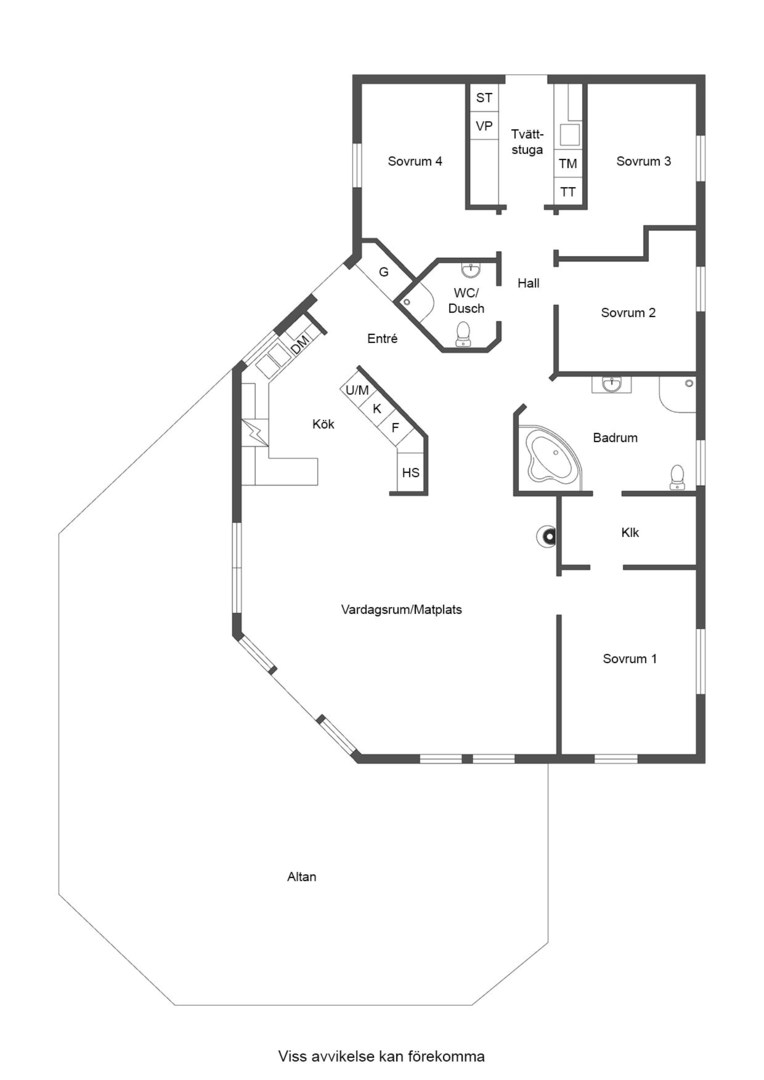 Planlösning från Broby hage 27, Kommande i Funbo, Uppsala