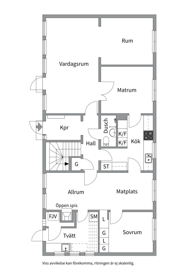 Planlösning från Malma ringväg 70A, Kommande i Norby, Uppsala