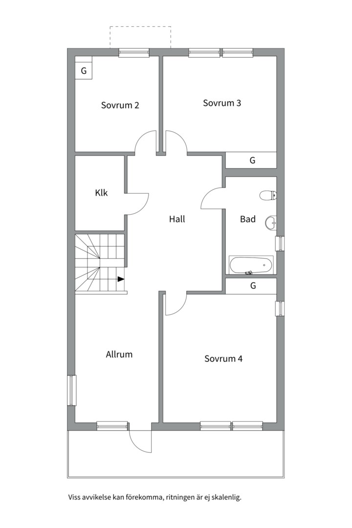 Planlösning från Västra Järnvägsgatan 21 C, Till salu i Svartbäcken, Uppsala