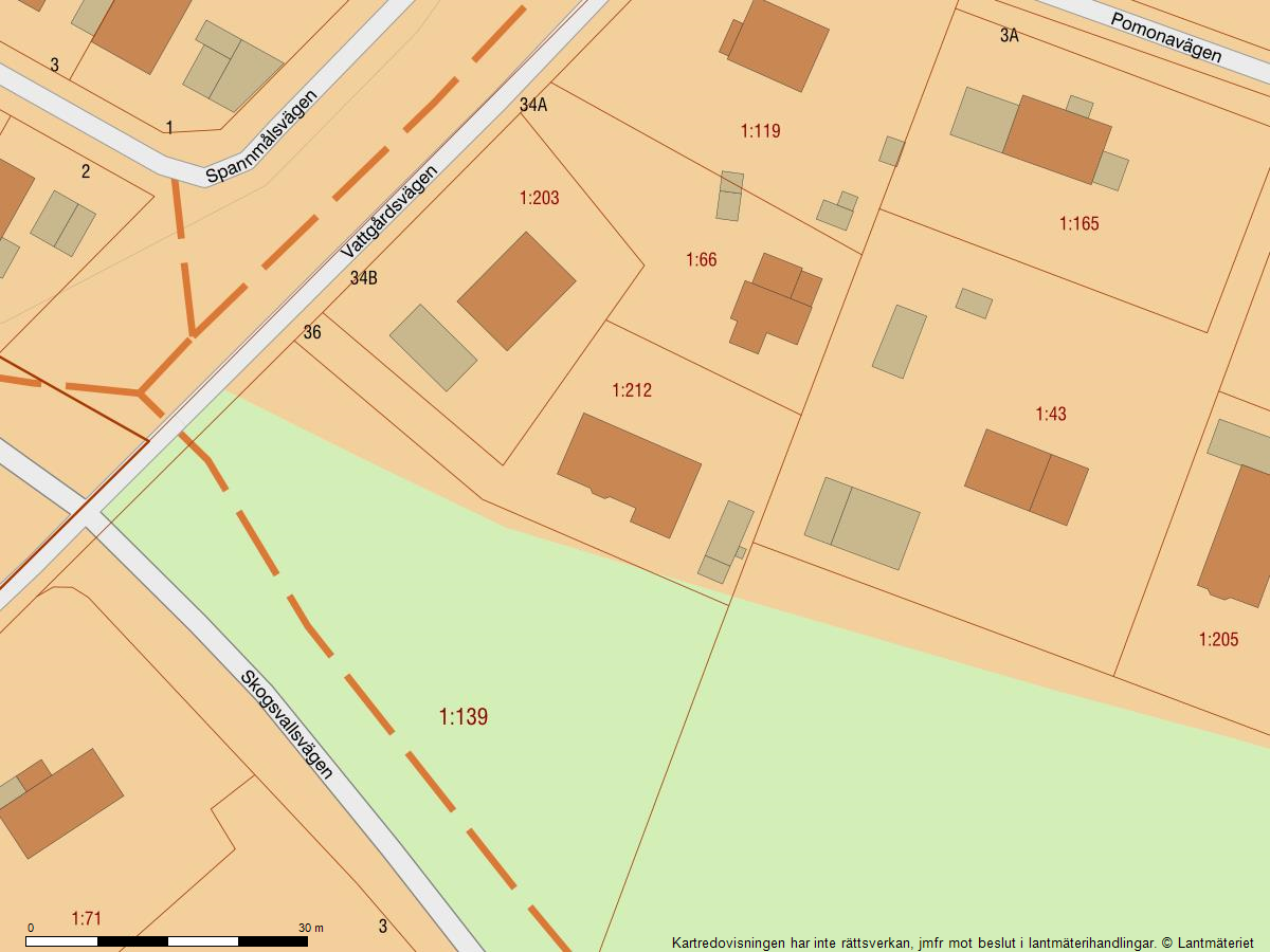 Bostadsbild från Vattgårdsvägen 36, Kommande i Storvreta, Uppsala