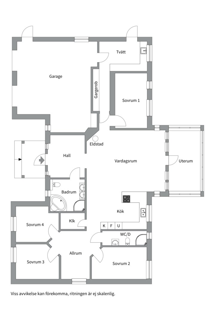 Planlösning från Mogatan 23, Till salu i Alsike, Knivsta
