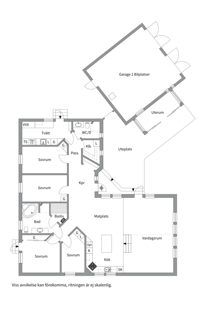 Planlösning från Gamla Slipvägen 5, Till salu i Öregrund, Östhammar