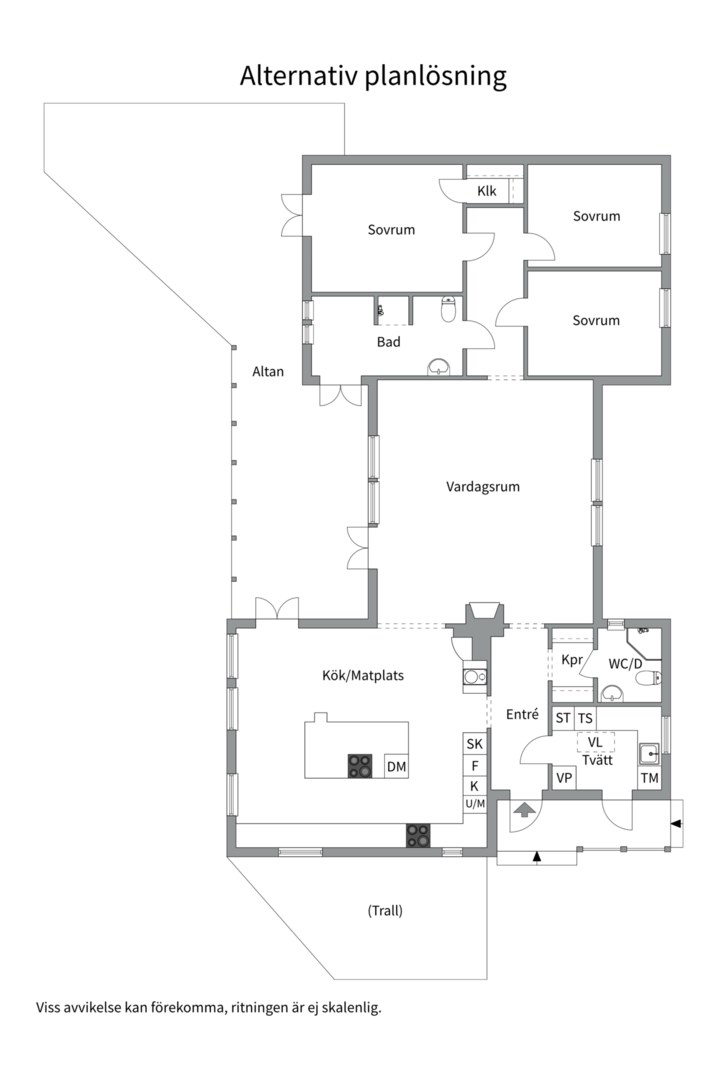 Planlösning från Lemnius väg 17, Kommande i Fågelbro, Värmdö