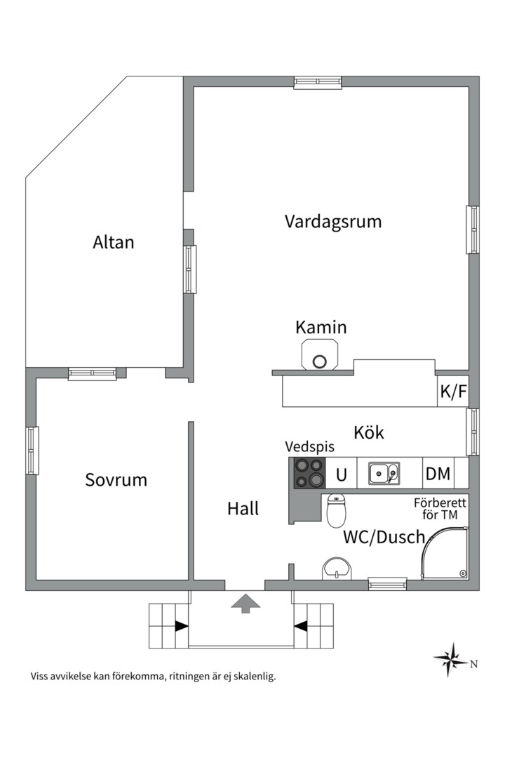 Planlösning från Härnevi-Rönna 18, Kommande i Härnevi, Enköping