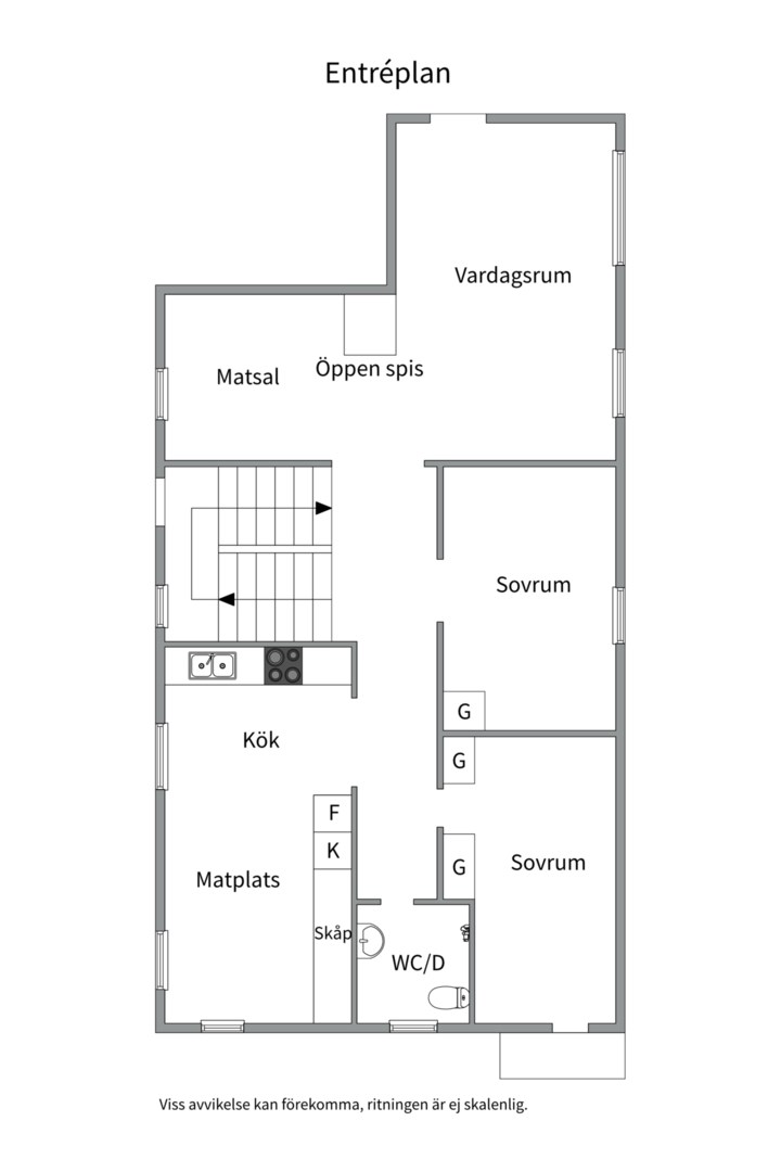 Planlösning från Rådjursvägen 9, Såld i Saltsjö-Duvnäs, Nacka
