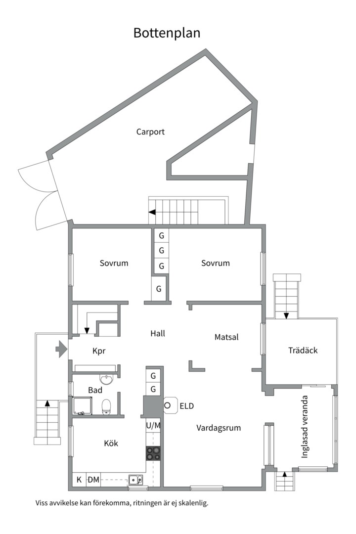 Planlösning från Murgrönsvägen 23, Kommande i Älvsjö, Stockholm