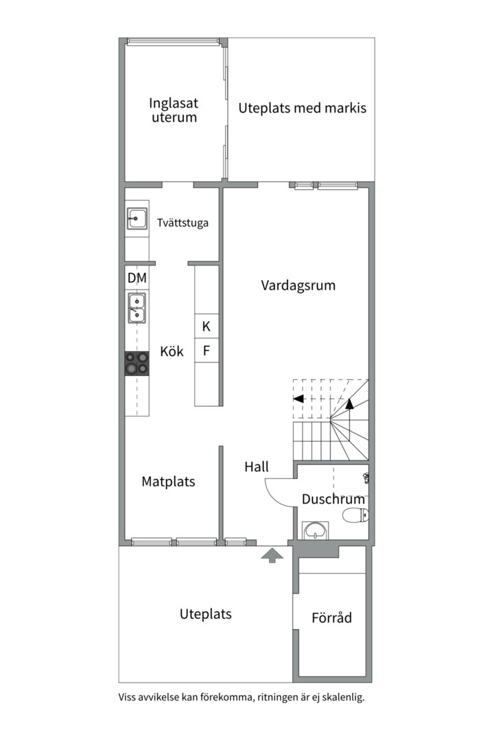 Planlösning från Månskensvägen 67, Såld i Storvreta, Uppsala