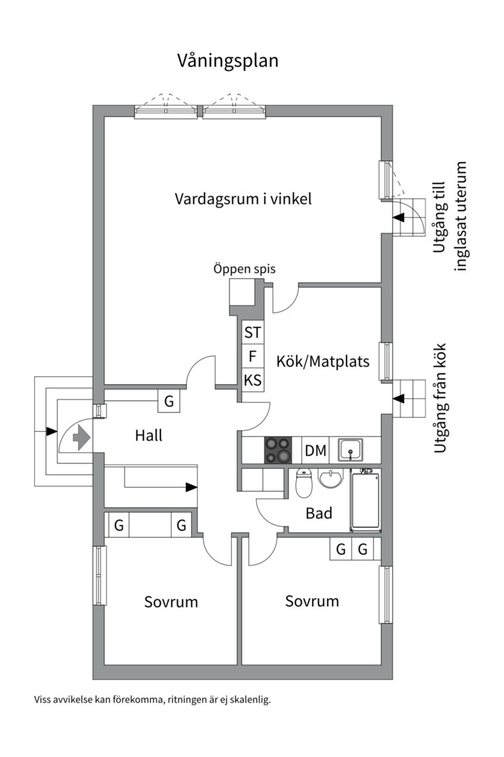 Planlösning från Trädgårdstorpsvägen 22, Kommande i Tullinge Parkhem, Botkyrka