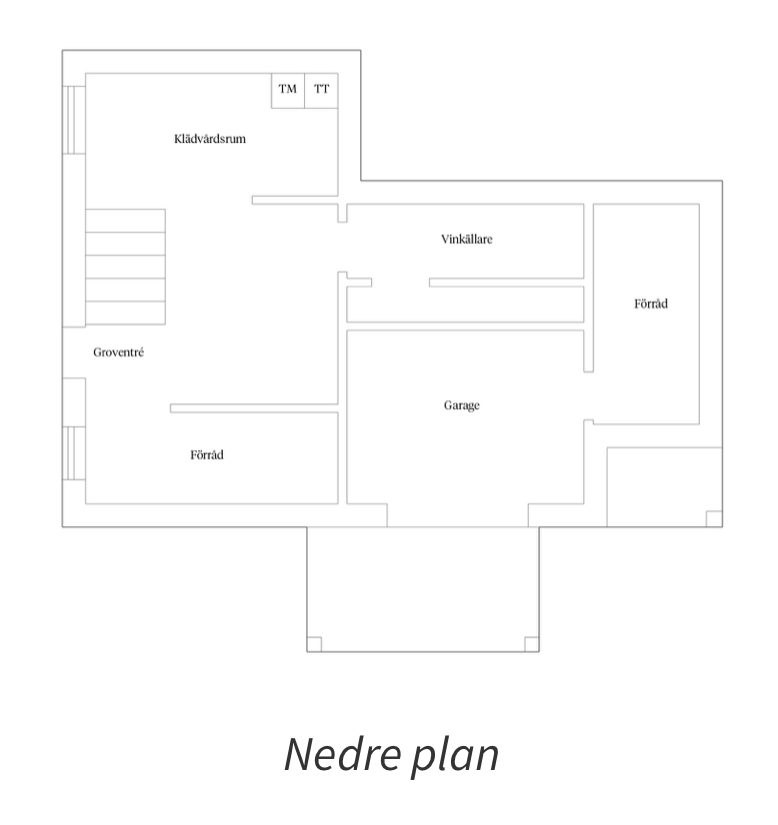 Planlösning från Liljevalchsvägen 4, Kommande i Eriksvik, Nacka