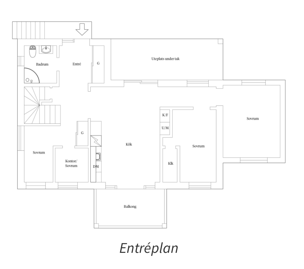 Planlösning från Liljevalchsvägen 4, Kommande i Eriksvik, Nacka