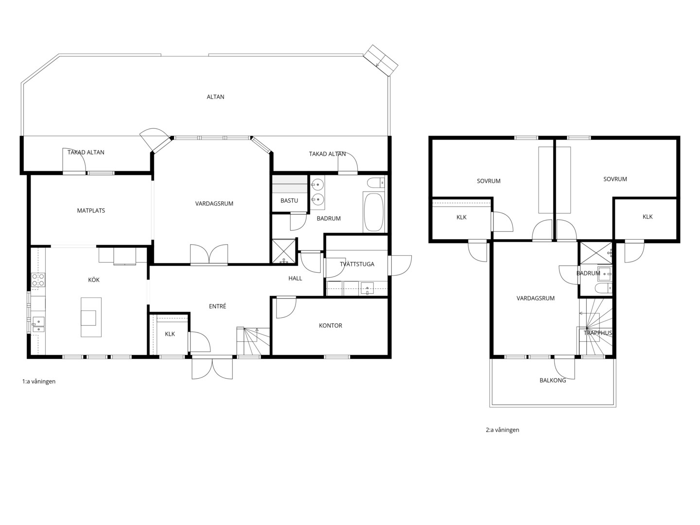 Planlösning från Ugglevägen 173, Till salu i Tumba, Botkyrka