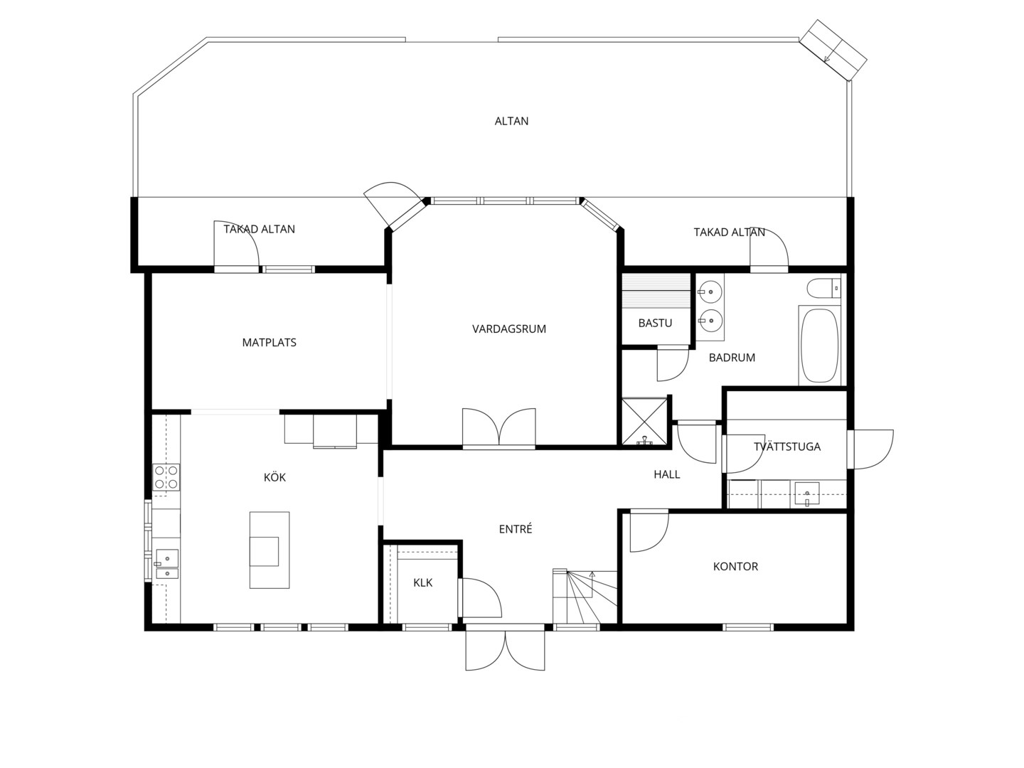 Planlösning från Ugglevägen 173, Till salu i Tumba, Botkyrka