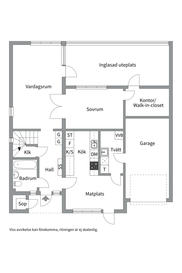 Planlösning från Libbyvägen 36, Såld i Gribbylund, Täby
