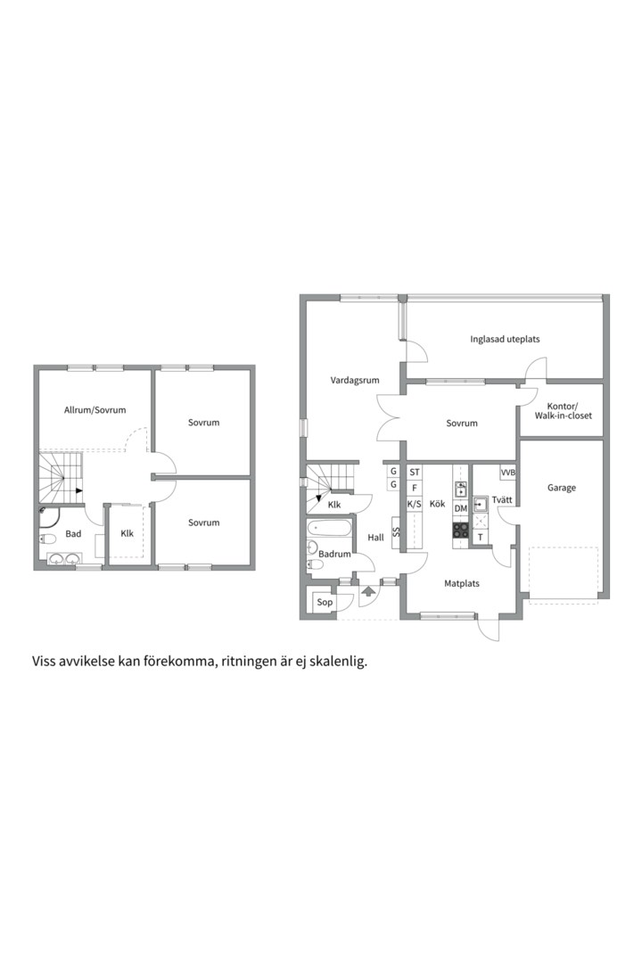 Planlösning från Libbyvägen 36, Såld i Gribbylund, Täby