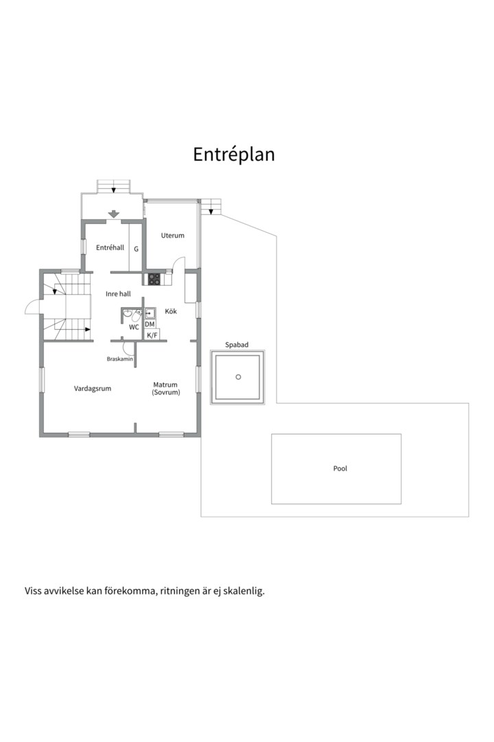 Planlösning från Sandgropsgatan 6, Kommande i Svartbäcken, Uppsala