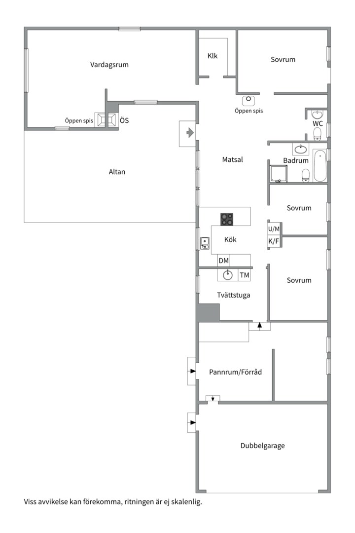 Planlösning från Sandbo 56, Såld i Storvreta, Uppsala