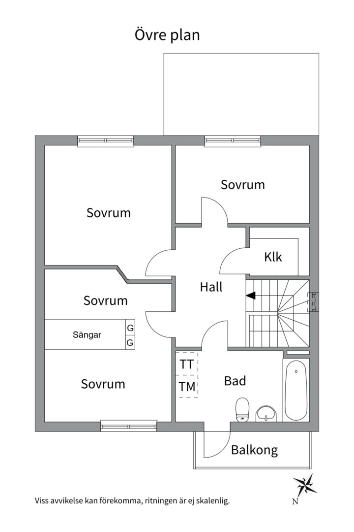 Planlösning från Högåsvägen 233, Såld i Knivsta - Centralt, Knivsta