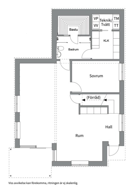 Planlösning från Gamla vägen 26, Kommande i Gustavsberg - Höjdhagen, Värmdö
