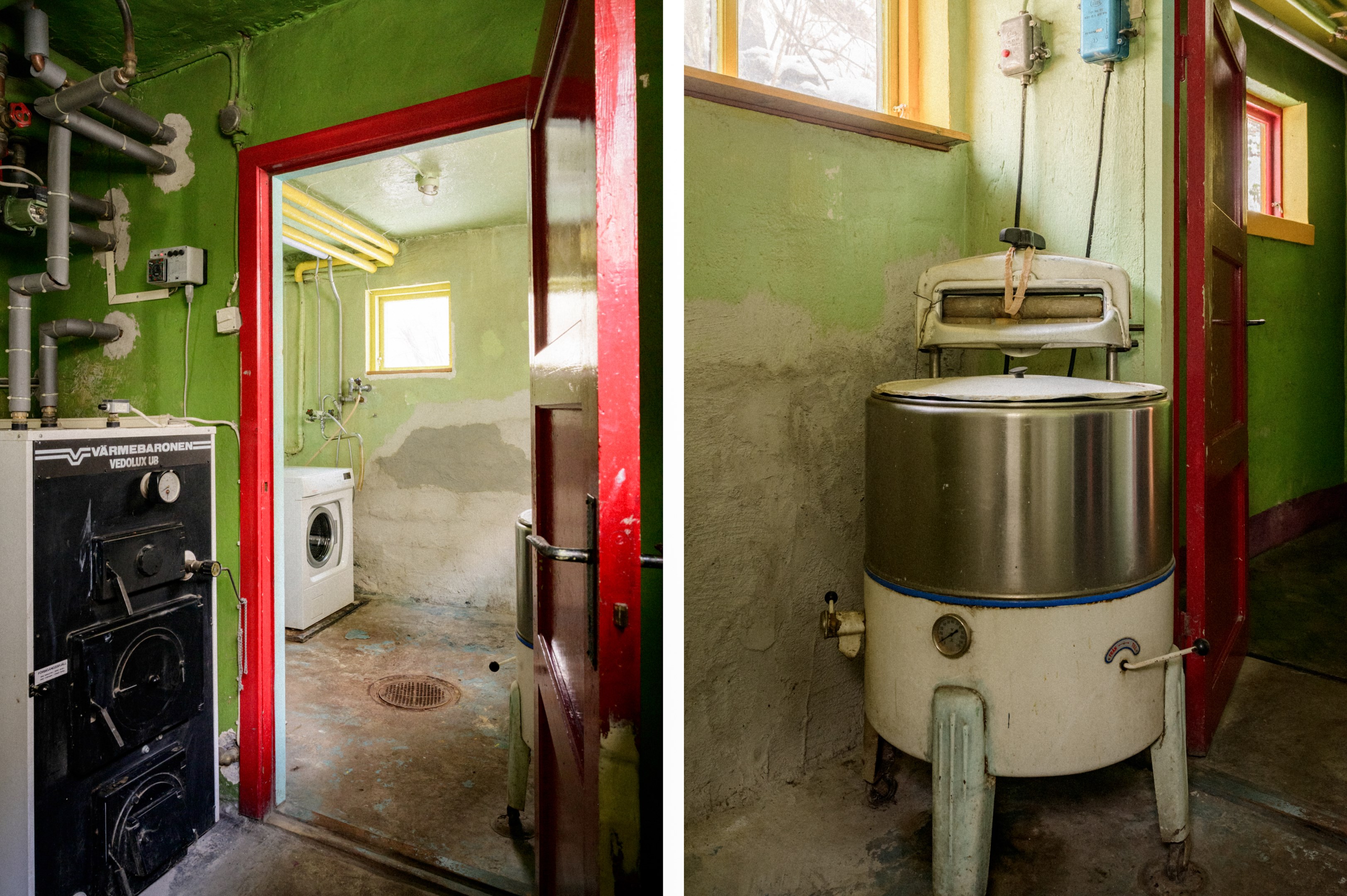 Tvättstuga och pannrum entréplan