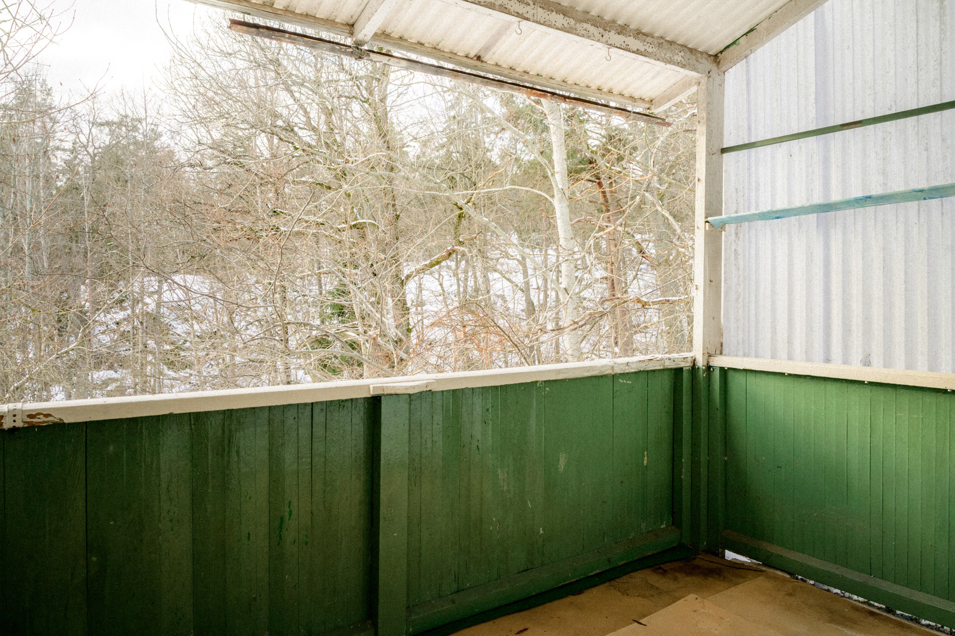 Balkong med rakt söderläge