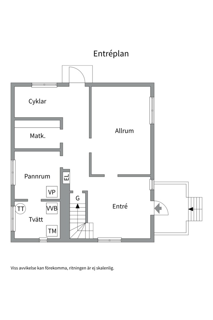 Planlösning från Bråvallavägen 16, Till salu i Skuru, Nacka